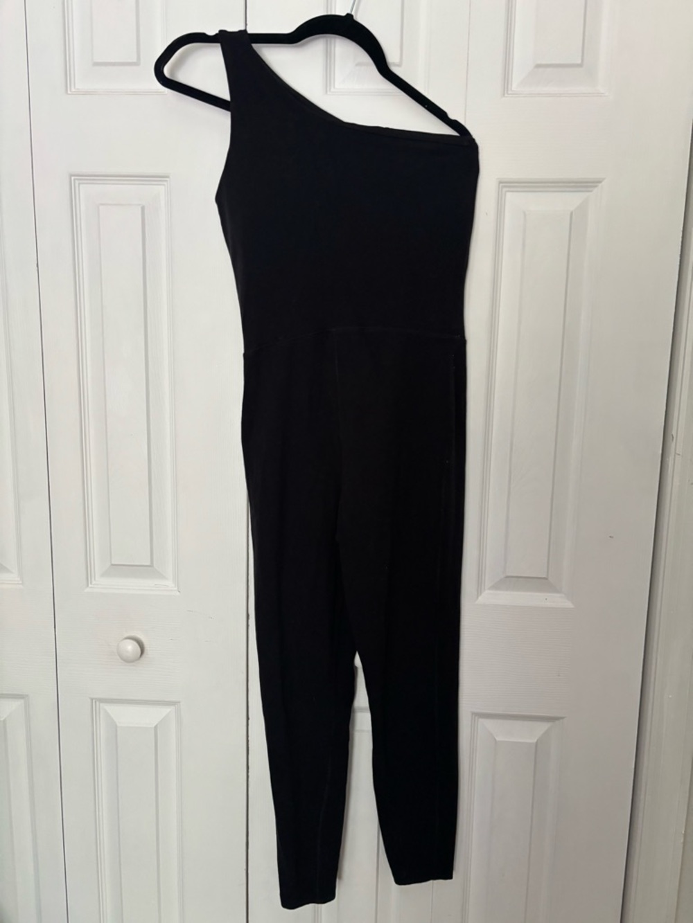 Old Navy Black Asymmetric One-Shoulder Jumpsuit